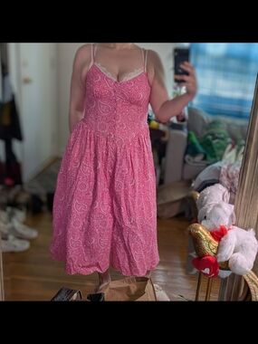 Target x Roller Rabbit Pink Paisley Midi Dress